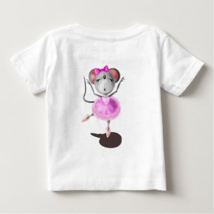 Cute Ballerina Mouse - Painting - Baby T-Shirt