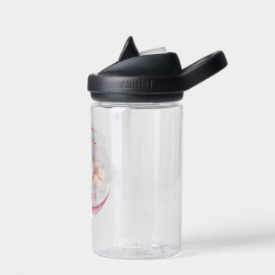 Cute Ballerina on Pink Moon Whimsical Clear Water Bottle