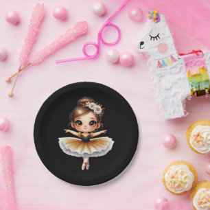 Cute Ballerina Paper Plate