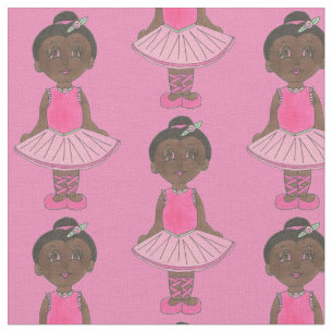 Cute Ballerina Pink Tutu Ballet Girl Dance Teacher Fabric