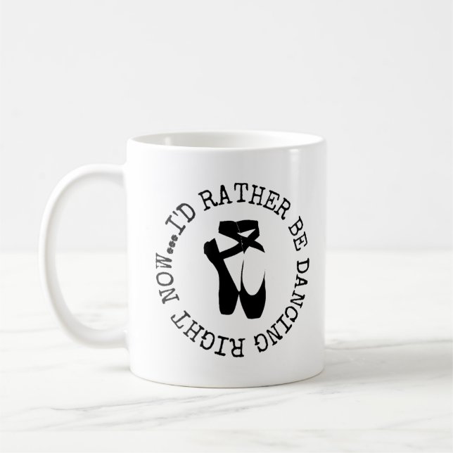 Cute Ballerina Pointe Shoes Coffee Mug (Left)
