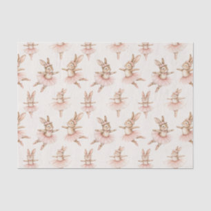 cute ballerina rabbits in pink tutus tissue paper