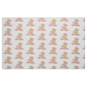 Cute Ballerina Teddy Bear Fabric