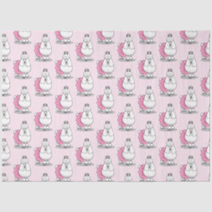 Cute Ballet Ballerina Princess Poodle Dog (white) Tissue Paper