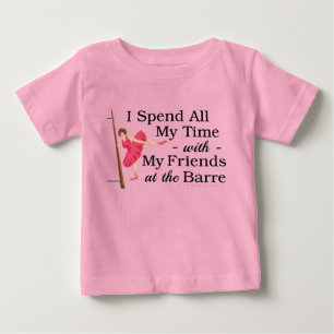 Cute Ballet Barre Funny Ballerina Dancer Baby T-Shirt