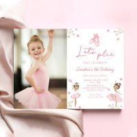 Cute Ballet Dancer Girls' Ballerina Birthday Photo