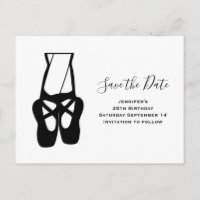 Cute Ballet Dancer Legs & Slippers Save the Date