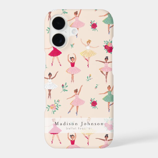 Cute Ballet Dancers Pattern Personalised (Back)