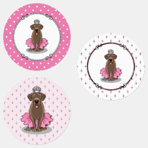 Cute Ballet Princess Chocolate Labrador Retriever