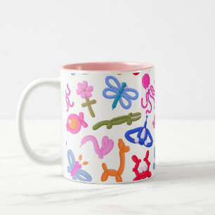 Cute Balloon Animals Colourful Kids Pattern Two-Tone Coffee Mug
