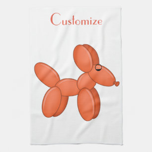 Cute Balloon Dog  Thunder_Cove Tea Towel
