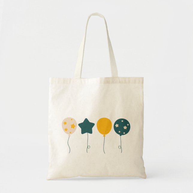 Cute Balloon Pattern Tote Bags (Front)