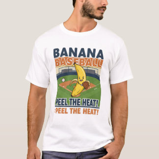 Cute Banana Baseball Player: Peel The Heat! T-Shirt