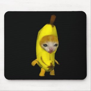Cute Banana Cat Happy Bananacat Meme Kitty Cat Lov Mouse Pad