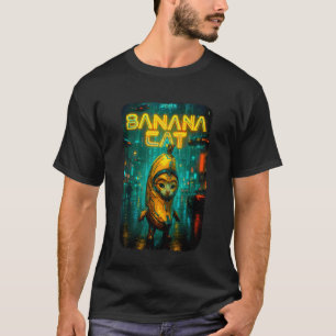Cute Banana Cat Happy Bananacat Meme Kitty Cat Lov T-Shirt