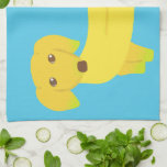 Cute Banana Dog Personalised Tea Towel<br><div class="desc">Add some colour and a personalised touch to any kitchen with this fun towel. It features a fun illustration of a dachshund dog made out of yellow bananas set against a bright blue background and has a spot for you to add a name or custom message.</div>