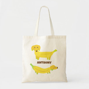 Cute Banana Dogs Personalised Tote Bag