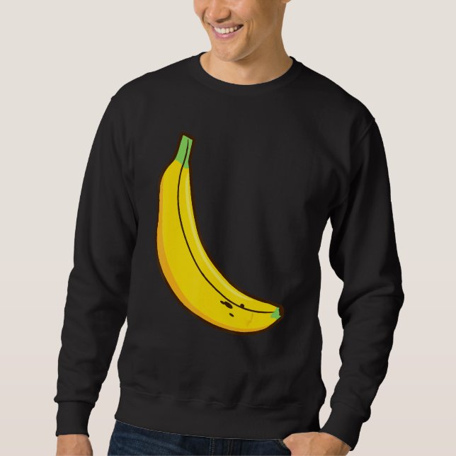 Cute Banana Fruit Halloween Costume Banana Vegan L Sweatshirt (Front)