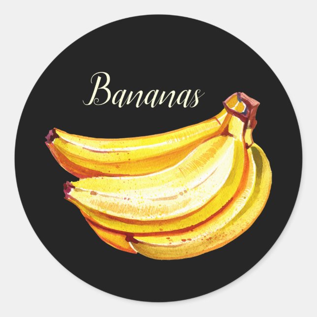 cute banana fruit lovers classic round sticker (Front)
