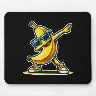 Cute Banana In Sungles Dancing Shirt Funny Kids Pr Mouse Pad