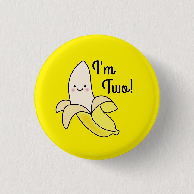 Cute Banana Kids Birthday Kawaii 3 Cm Round Badge (Front)