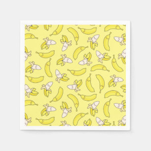 Cute Banana Kids Birthday Kawaii Napkin