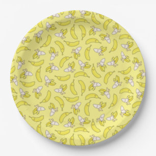 Cute Banana Kids Birthday Kawaii Paper Plate