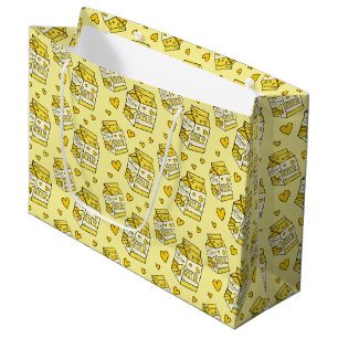 Cute Banana Milk Birthday Party Large Gift Bag