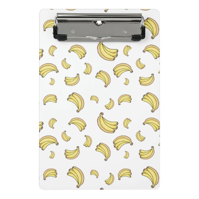 Cute Banana Pattern | Hand Drawn Banana Aesthetic  Mini Clipboard (Front)