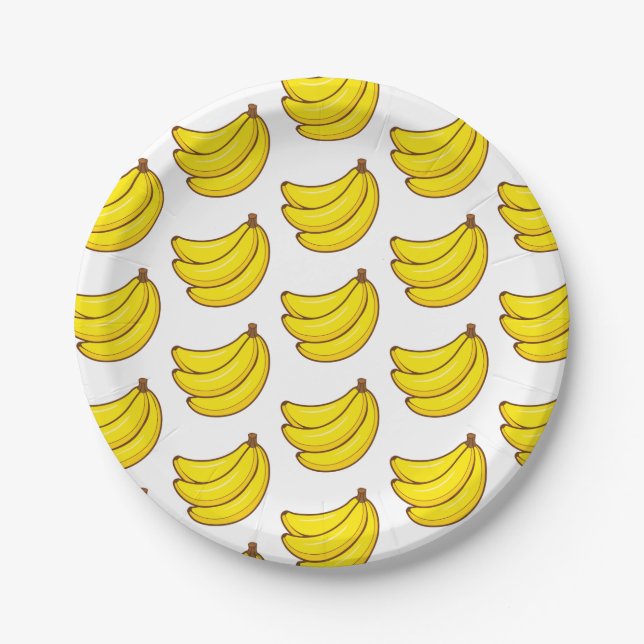 Cute Banana Pattern Paper Plate (Front)