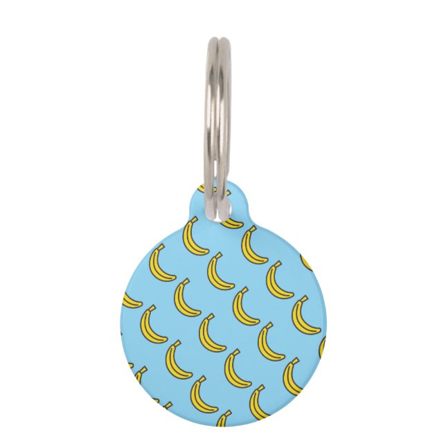 Cute Banana Summer Pet Lover Pattern Tag (Front)