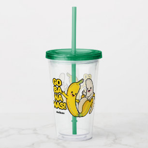 Cute Bananas custom name Acrylic Tumbler