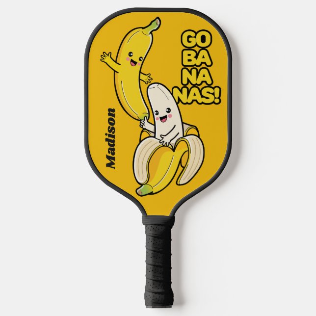 Cute Bananas custom name Pickleball Paddle (Front)