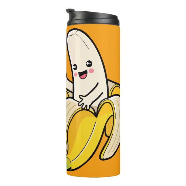 Cute Bananas custom name Thermal Tumbler (Rotated Right)