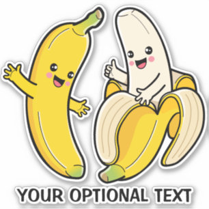Cute Bananas custom text stickers