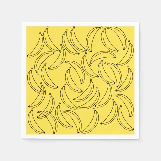 Cute Bananas Paper Napkins (Front)
