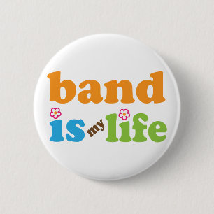 Cute Band is My Life Design 6 Cm Round Badge