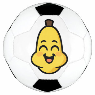 Cute Banini Banana Kawaii Character Art Soccer Ball