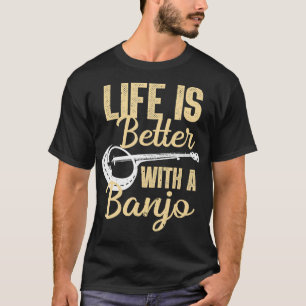 Cute Banjo For Men Women Bluegrass Blues Jazz T-Shirt