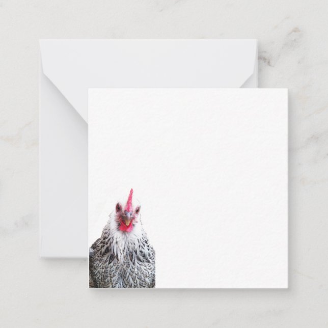 Cute Bantam Cochin Hen Photo Flat Note Cards (Front)