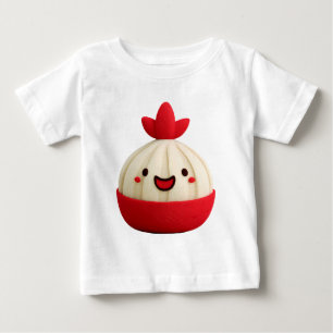 Cute Baozi Dumpling – Smiley Food Character Kids Baby T-Shirt
