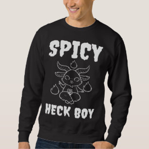 Cute Baphomet Horned Sabbatic Goat Spicy Heck Boy Sweatshirt