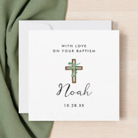 Cute Baptism Card For Godson Baptism Celebration