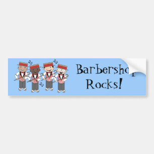 Cute Barbershop Quartet Gift Bumper Sticker