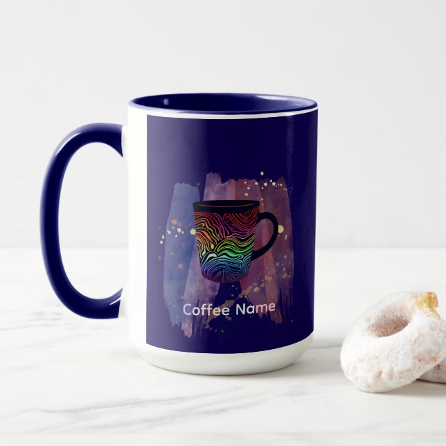 Cute Barista Obsessive Coffee café Mug (With Donut)