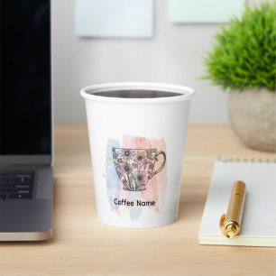 Cute Barista Obsessive Coffee café Paper Cups