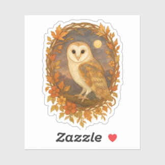 Cute Barn Owl Sticker for Laptops, Journals