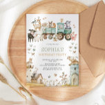 Cute Barnyard Farm Animals Birthday Invitation<br><div class="desc">Cute Barnyard Farm Animals Birthday Invitation Celebrate your little one’s special day with this Cute Barnyard Theme Birthday Invitation! Perfect for a kids' birthday party, these watercolor invitations feature an adorable lineup of farm animals—oink, cluck, baa, moo! From cows to pigs and chickens, they capture the charm of a farm...</div>