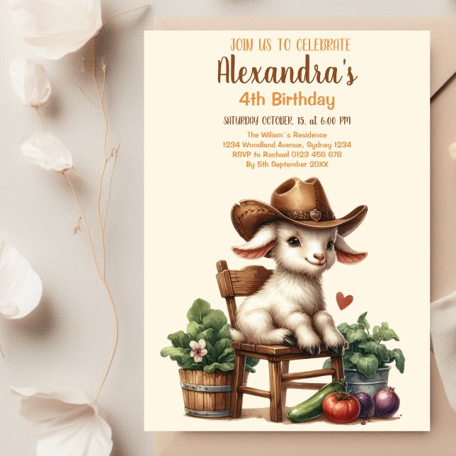 Cute Barnyard Farm Birthday Invitation (Creator Uploaded)