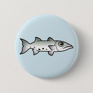 Cute Barracuda 6 Cm Round Badge